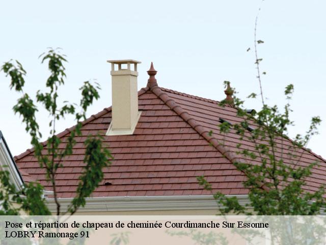 Pose et répartion de chapeau de cheminée  courdimanche-sur-essonne-91720 LOBRY Ramonage 91